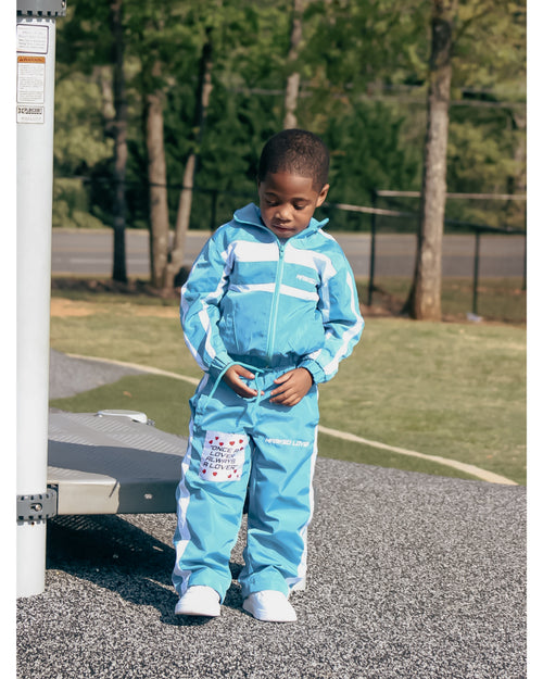 Blue Kids Streetwear Tracksuit Set – Masked Lovers