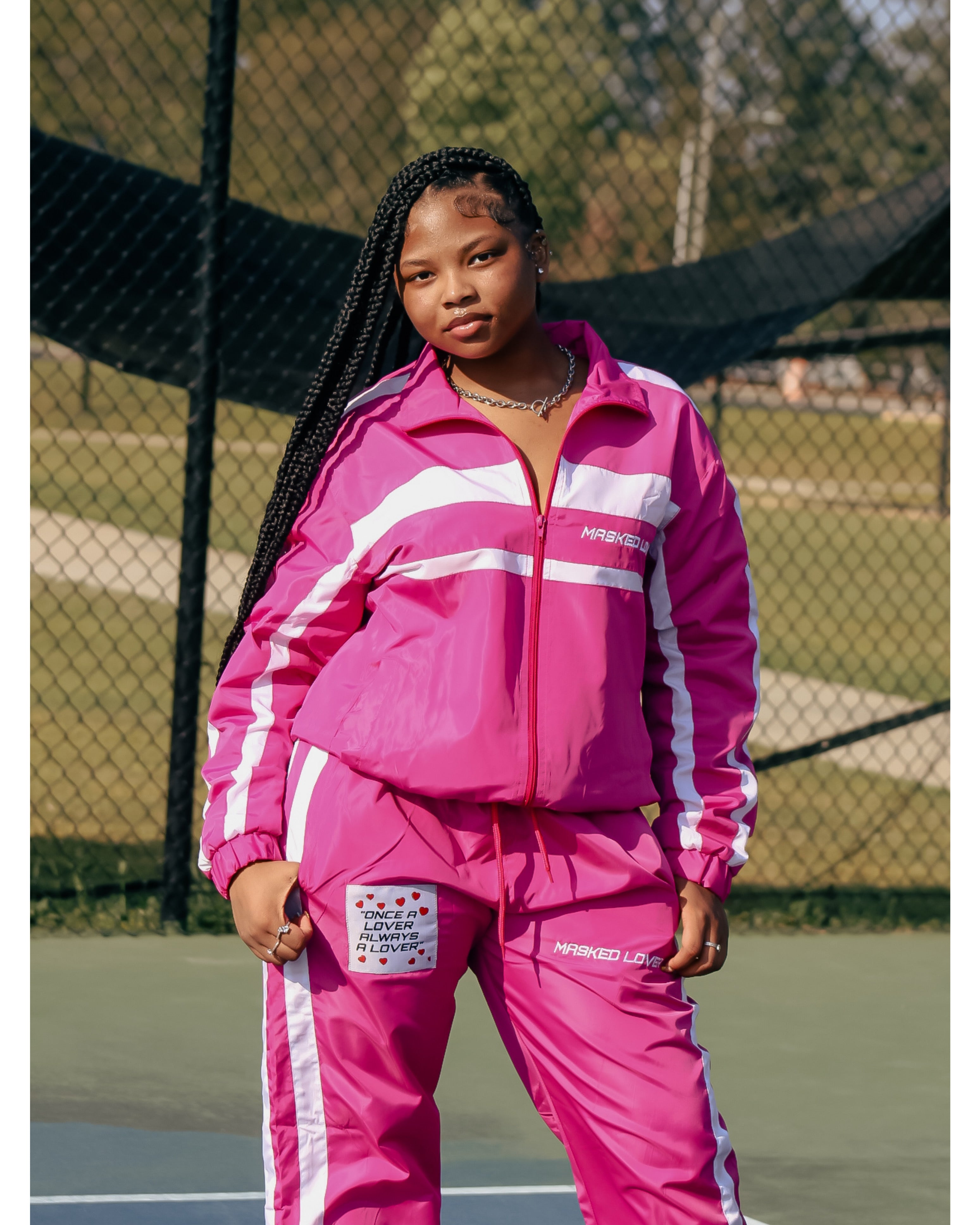 Pink Streetwear Tracksuit Set – Masked Lovers